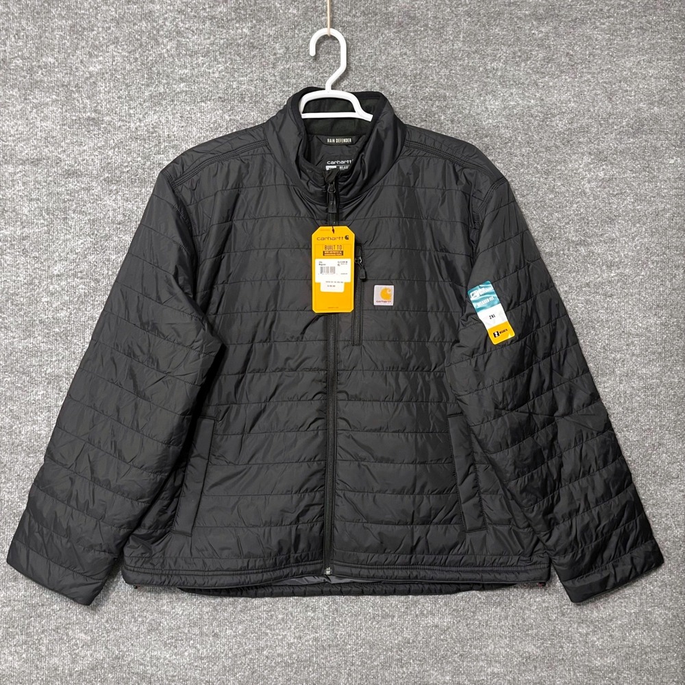 Carhartt Rain Defender Lightweight Insulated Jacket Black 2XL OJ2208-M NEW